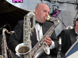 Bratislava Hot Serenaders tijdens Jazztime at the Keppel Castle (Laag-Keppel 2011, foto: Harold Pelgrom)