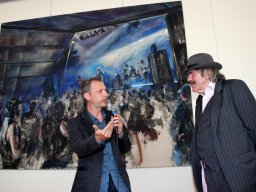 Presentatie schilderij Normaal van Sam Drukker (Hummelo 2011, foto: Harold Pelgrom)