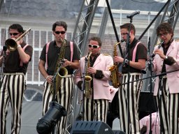 OhnO Jazzband tijdens Jazztime at the Keppel Castle (Laag-Keppel 2011, foto: Harold Pelgrom)