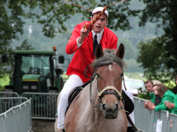 Ringsteken te paard tijdens het Volksfeest (Hummelo 2010, foto: Harold Pelgrom)