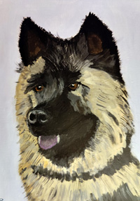 Schilderij eurasier Dia